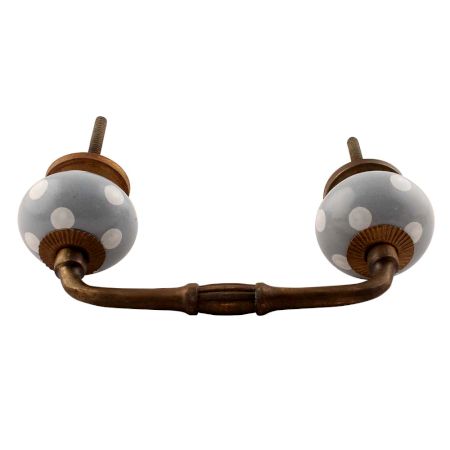 Grey Dotted Ceramic Bridge Handle